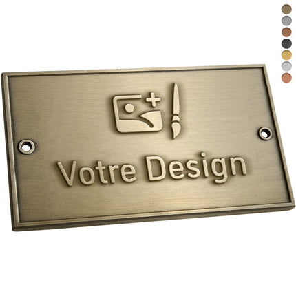 Logo métallique - 130 x 90 mm - par pièce