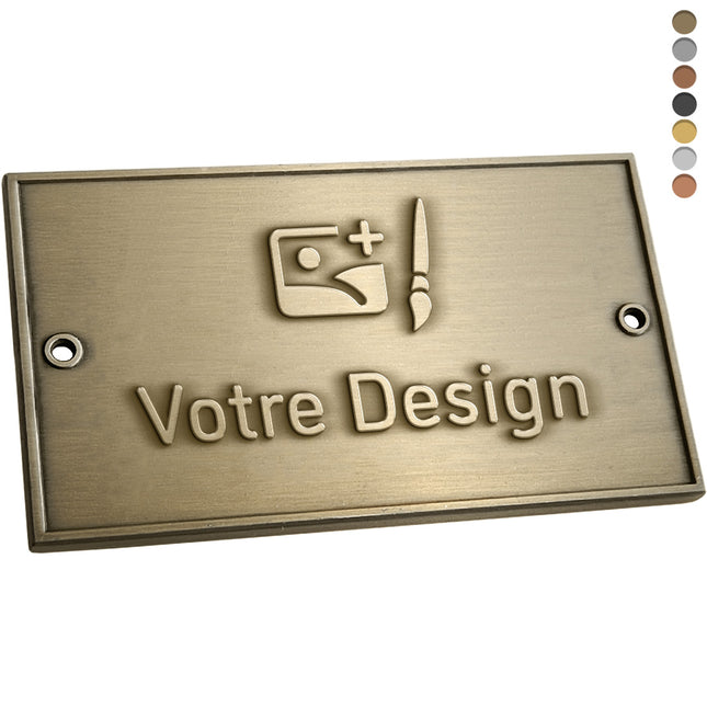 Logo métallique - 130 x 90 mm - par pièce