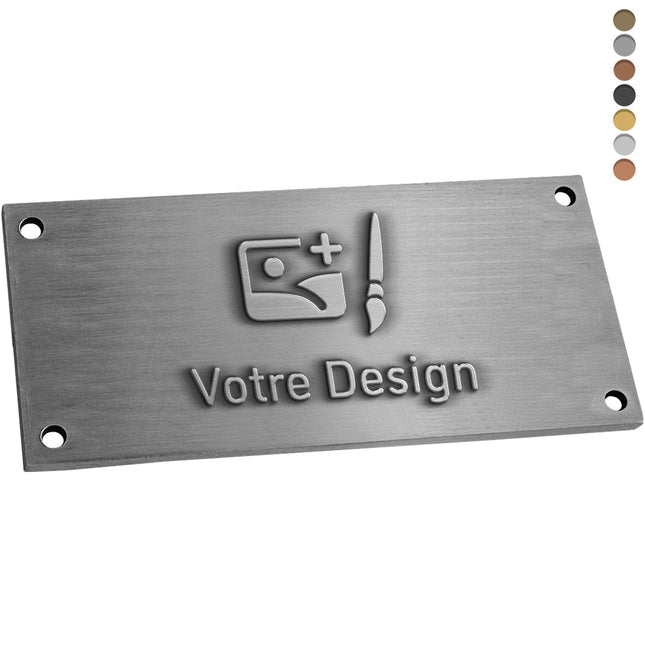 Logo métallique - 120 x 48 mm - par pièce