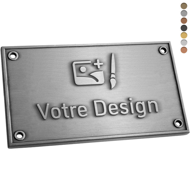 Logo métallique - 130 x 90 mm - par pièce