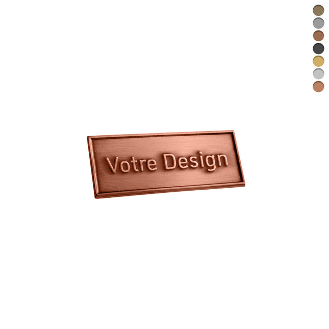 Logo métallique - 40 x 15 mm - par pièce