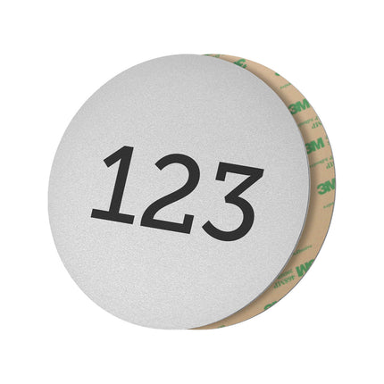 Jeton numéroté en aluminium anodisé - avec adhésif - Ø75 mm - par pièce