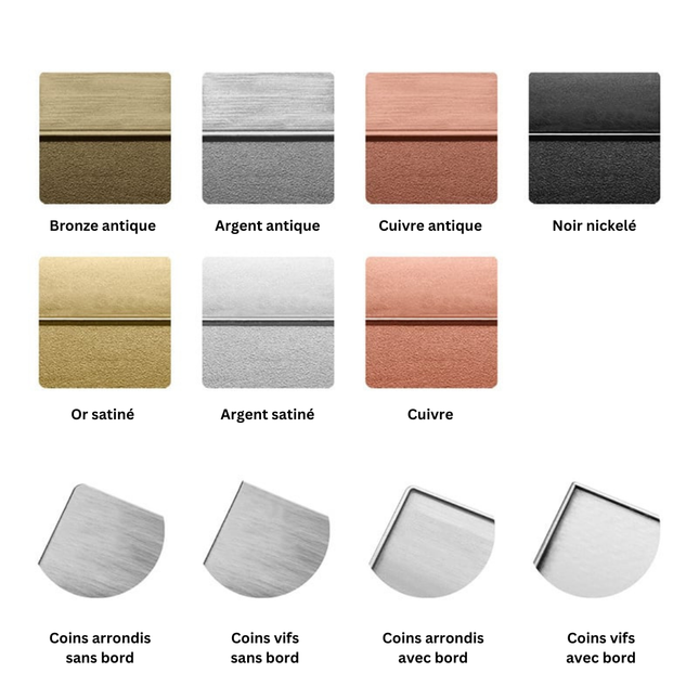 Logo métallique - 100 x 25 mm - par pièce