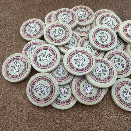 Jetons personnalisés en bois - Ø29 mm - 100 pièces