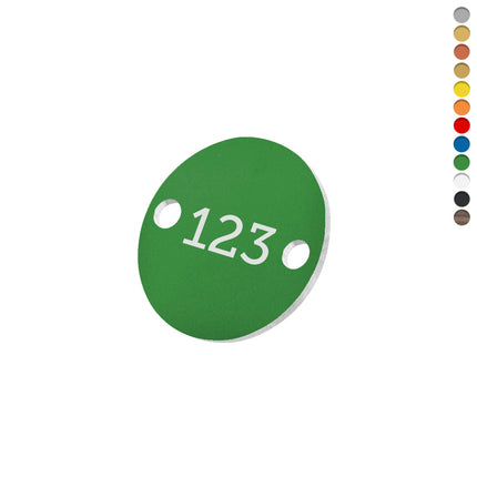 Jeton numéroté acrylique - avec trous - par pièce
