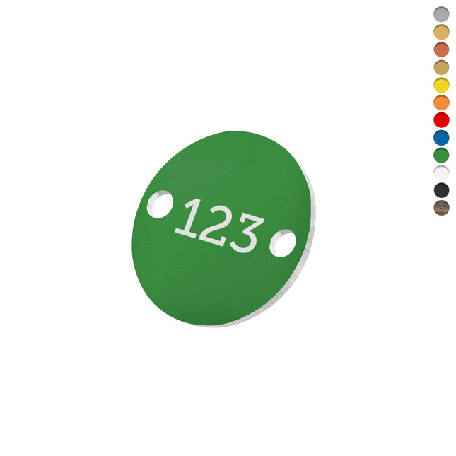 Jeton numéroté acrylique - avec trous - par pièce