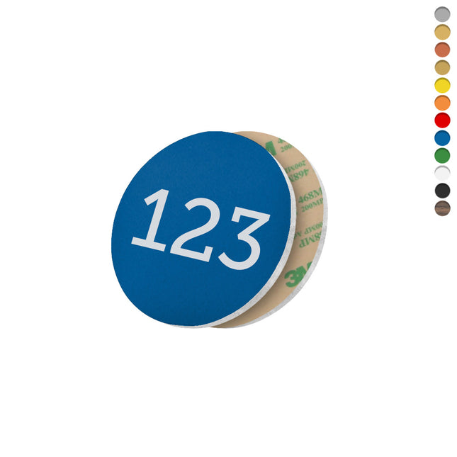 Jeton numéroté acrylique - avec adhésif - par pièce