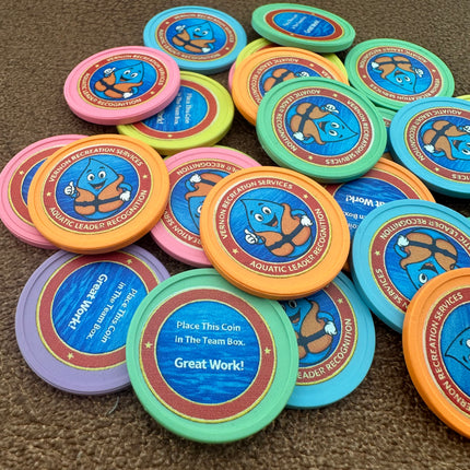 Jetons personnalisés recyclés ensemble de couleurs - Ø29 mm - 108 pièces