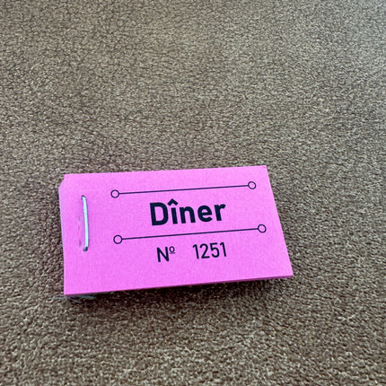 Carnet de tickets dîner - 50 tickets