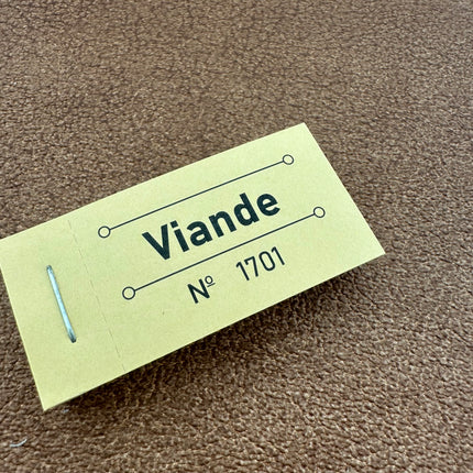 Carnet de tickets viande - 50 tickets