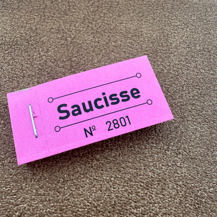Carnet de tickets saucisse - 50 tickets