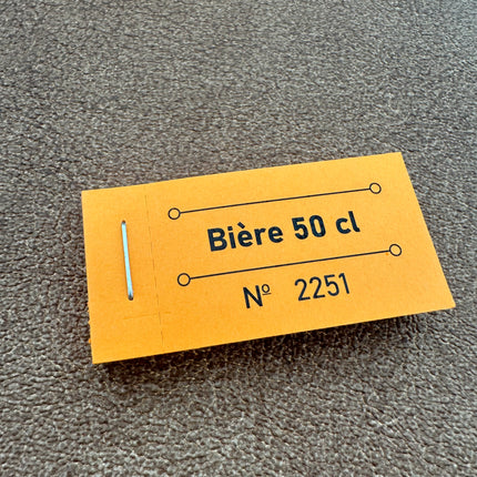Carnet de tickets bière 50 cl - 50 tickets