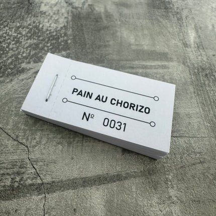 Carnet de tickets avec propre texte - 810 tickets