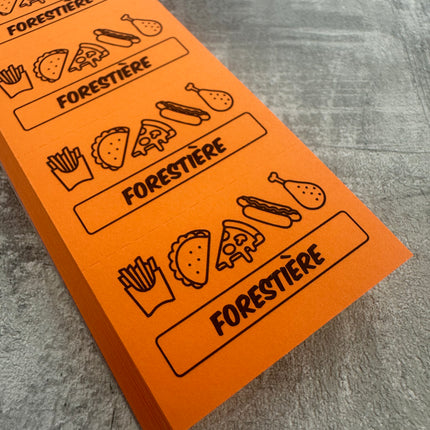 Carnet de tickets repas à personnaliser - 1000 tickets