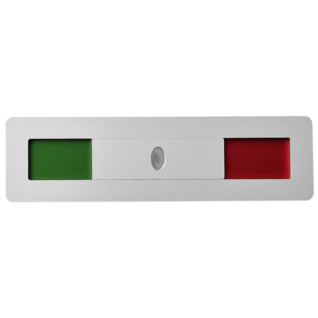 Plaque de porte Vert-Rouge - 125 x 35 mm