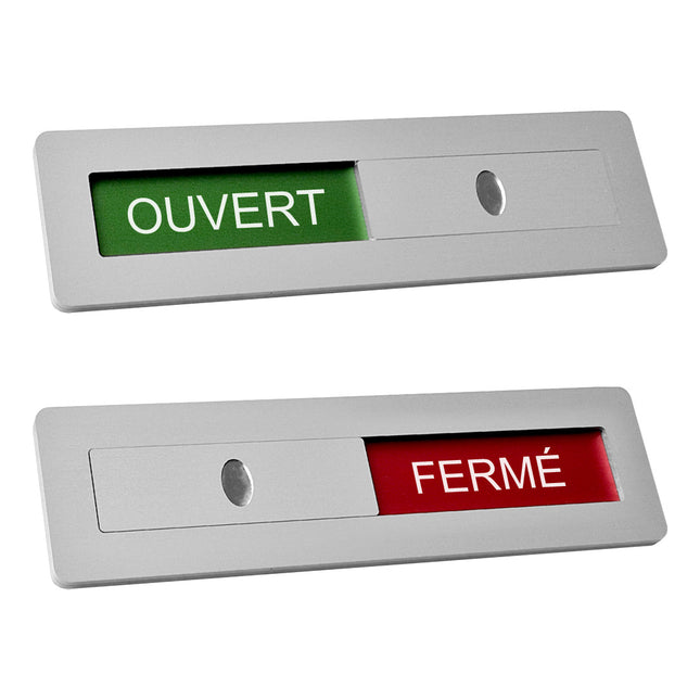 Plaque de porte Ouvert-Fermé - 125 x 35 mm