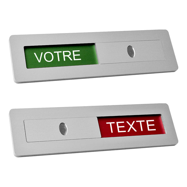 Plaque de porte coulissante à personnaliser - 125 x 35 mm