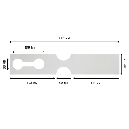 Étiquettes à boucle blanches Giant - 381 x 75 mm - pour imprimante transfert thermique - 250 étiquettes sur rouleau