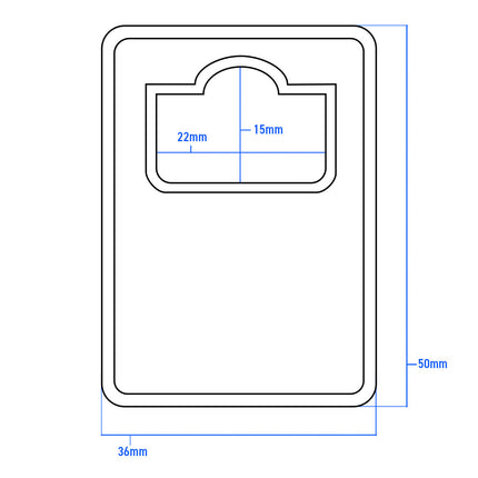 Jeton vestiaire numéroté Tiffany en fibre de bois 50 x 36 mm - 100 pièces