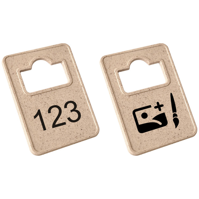 Jeton vestiaire numéroté en fibre de bois Tiffany 50 x 36 mm personnalisé - par pièce