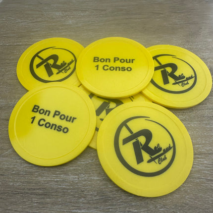 Jetons personnalisés -  Ø70 mm - 50 pièces