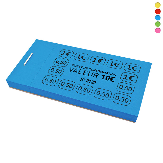 Carnet de tickets de consommation 10 € - 50 tickets