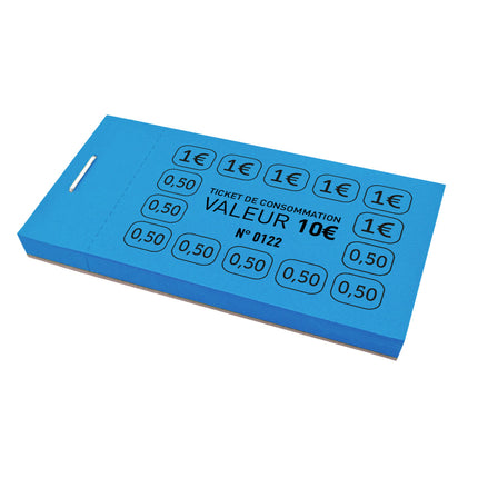 Carnet de tickets de consommation 10 € - 50 tickets