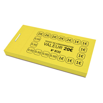 Carnet de tickets de consommation 20 € - 50 tickets