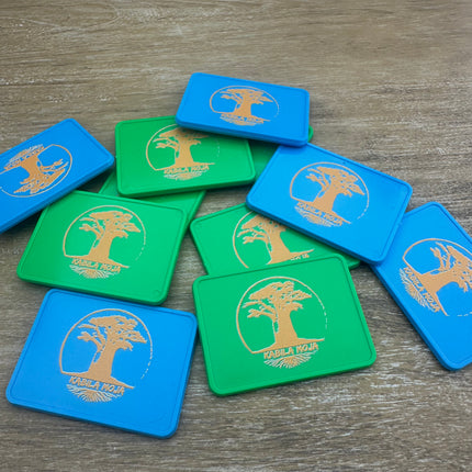 Jetons personnalisés rectangle - 50 x 35 mm - 100 pièces