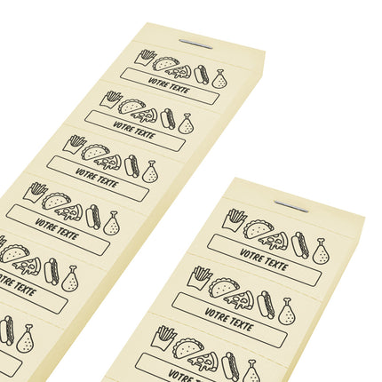 Carnet de tickets repas à personnaliser - 1000 tickets