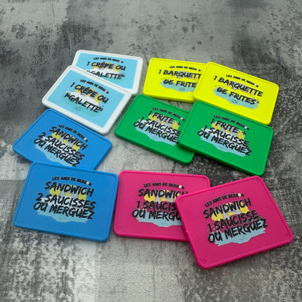 Jetons personnalisés rectangle - 50 x 35 mm - 100 pièces