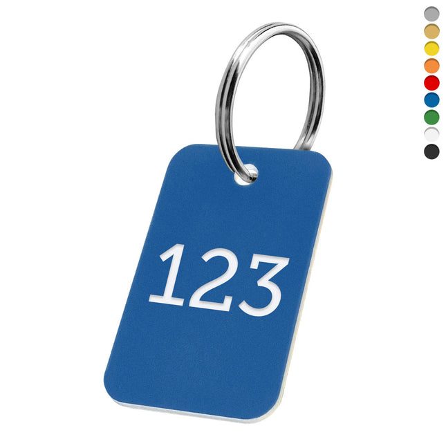 Porte-clés acrylique numéroté rectangle - par pièce