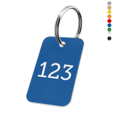 Porte-clés acrylique numéroté rectangle - par pièce