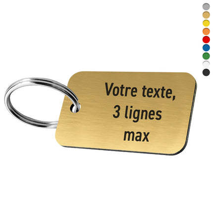 Porte-clés acrylique avec texte rectangle - par pièce