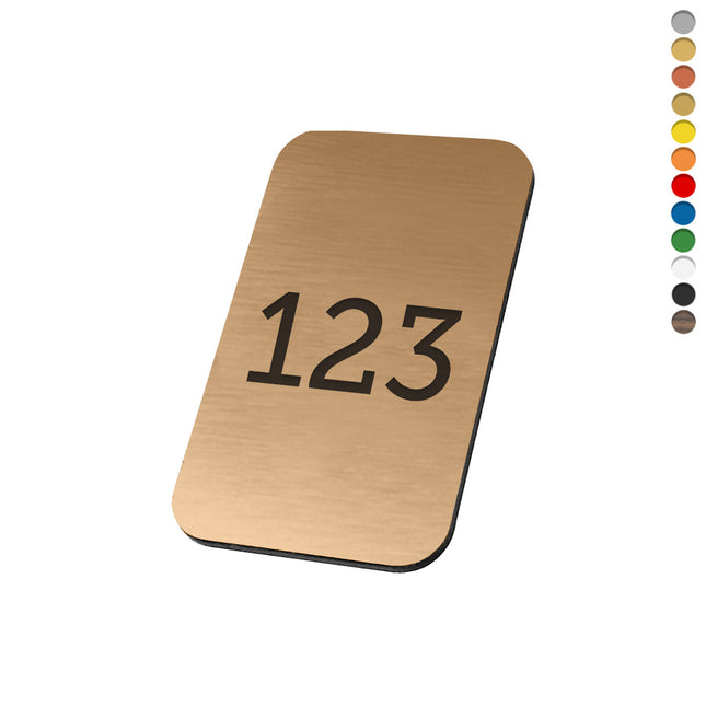 Jeton numéroté rectangle acrylique - par pièce