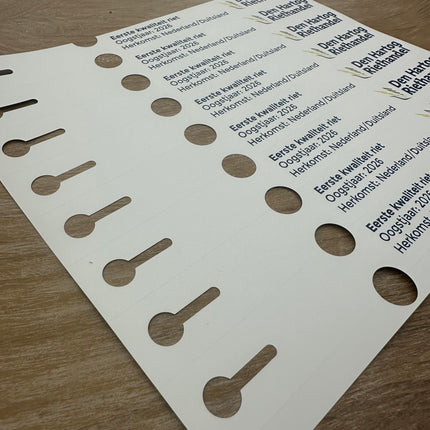 Étiquettes à boucle personnalisées - 250 x 25 mm - 200 étiquettes