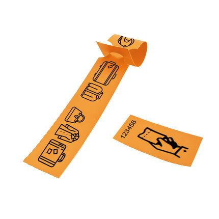 Étiquettes bagages plastique - 250 x 25 mm - 500 étiquettes sur rouleau