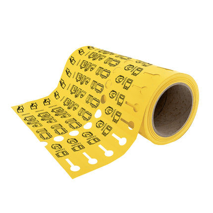Étiquettes bagages plastique - 250 x 25 mm - 500 étiquettes sur rouleau