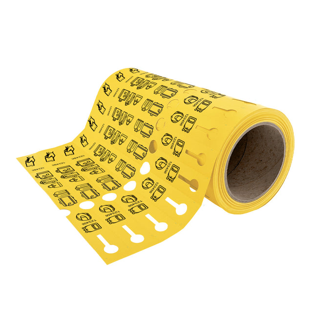 Étiquettes bagages plastique - 250 x 25 mm - 500 étiquettes sur rouleau
