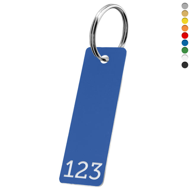 Porte-clés acrylique numéroté rectangle - par pièce