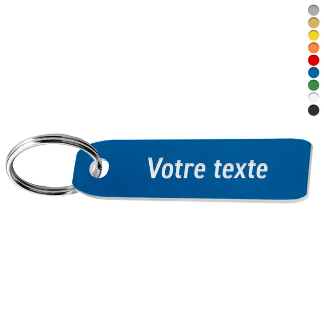 Porte-clés acrylique avec texte rectangle - par pièce