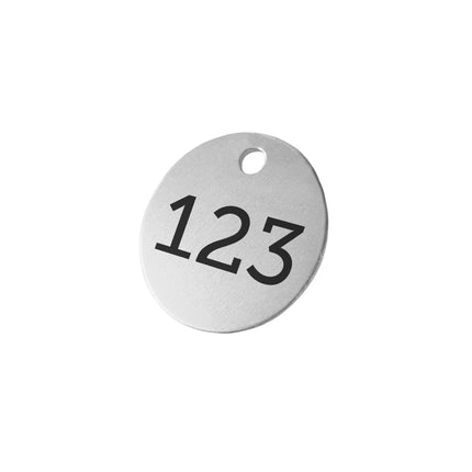 Jeton numéroté en aluminium anodisé argent - par pièce