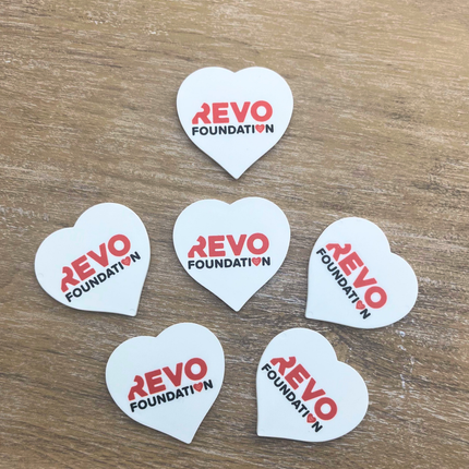 Jetons personnalisés cœur - 40 x 40 mm - 100 pièces