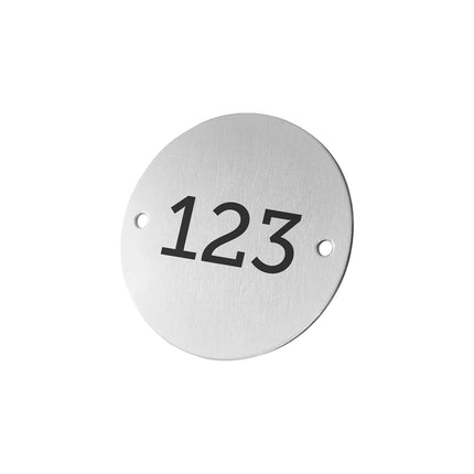 Jeton numéroté en aluminium anodisé - avec trous - Ø50 mm - par pièce