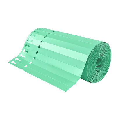 Étiquettes à boucle vertes PVC sur rouleau - 200 x 13 mm - 1000 étiquettes