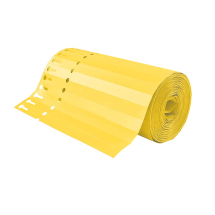 Étiquettes à boucle jaunes PVC sur rouleau - 200 x 13 mm - 1000 étiquettes