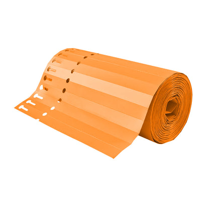 Étiquettes à boucle orange PVC sur rouleau - 200 x 13 mm - 1000 étiquettes