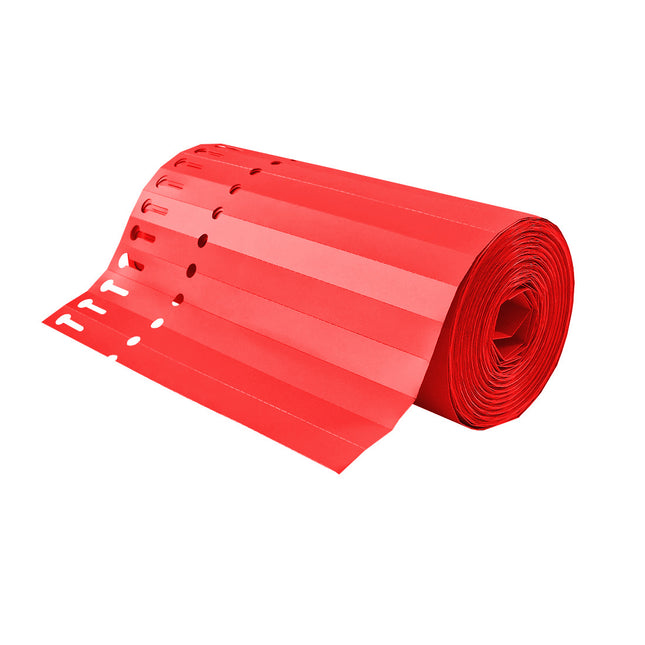 Étiquettes à boucle rouges PVC sur rouleau - 200 x 13 mm - 1000 étiquettes