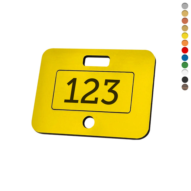 Plaquette d'identification numérotée acrylique - par pièce