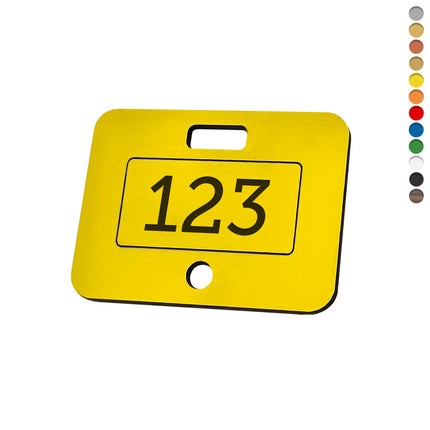 Plaquette d'identification numérotée acrylique - par pièce